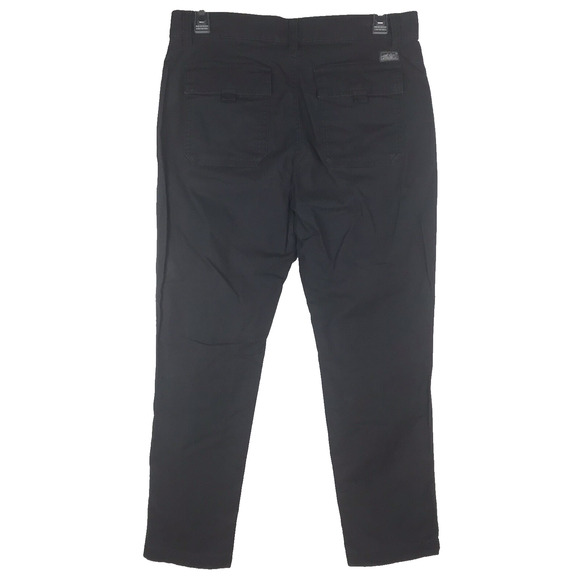 Eddie Bauer Canvas Pants Crop Tapered Mid Rise Dark Gray Pockets Hiking Size 6 - Picture 3 of 9